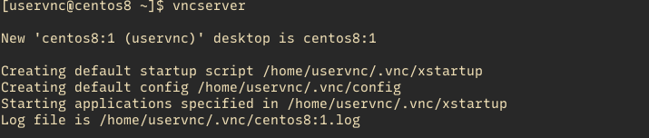 run vnc server as user